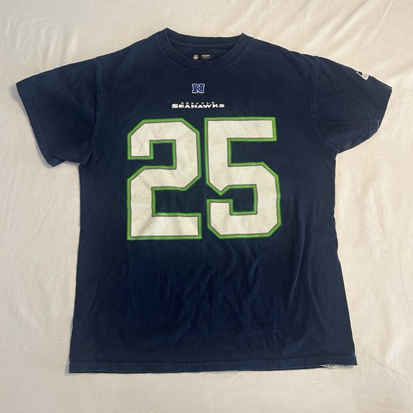 Seattle Seahawks Football Jersey TShirt Richard Sherman Number 25 Size Medium - Picture 1 of 7
